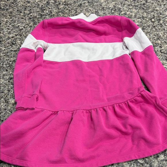 Polo by Ralph Lauren Kids Pink and White Long Sleeve Dress - Picture 5 of 6